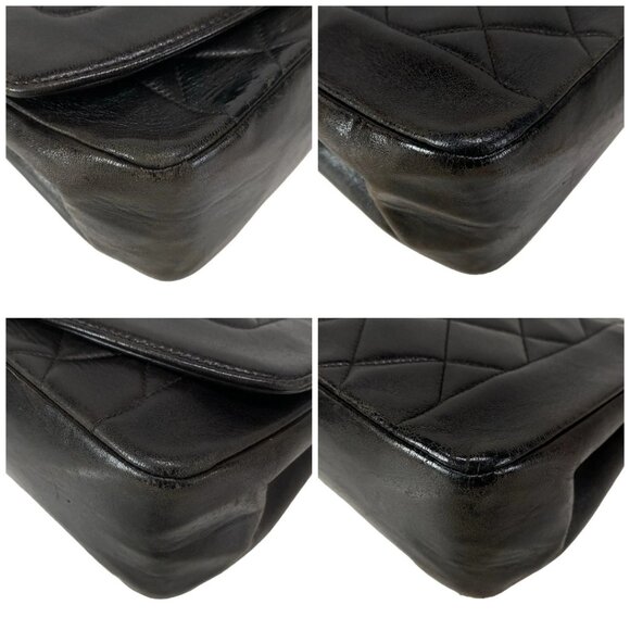 Auth CHANEL Diana Flap Matelasse A01165 Black Lambskin Shoulder Bag - Picture 16 of 16